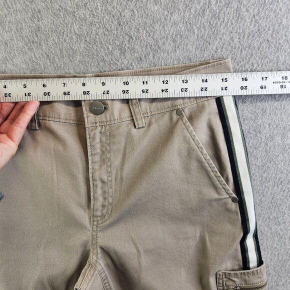 Athleta Pants Womens 2 Beige Summit Cargo Pant Tuxedo Striped Nautical Beach - Picture 8 of 16